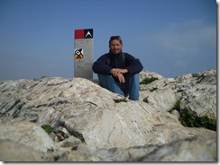 Paul op de top van de Penon del Ifach