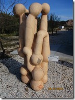 Sculptuur in rose marmer